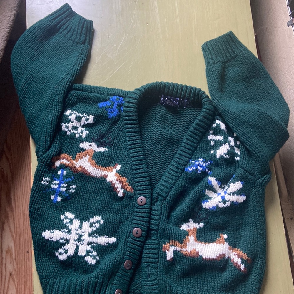 Birch Bros by the eagle eye 4/5T girls reindeer sweater